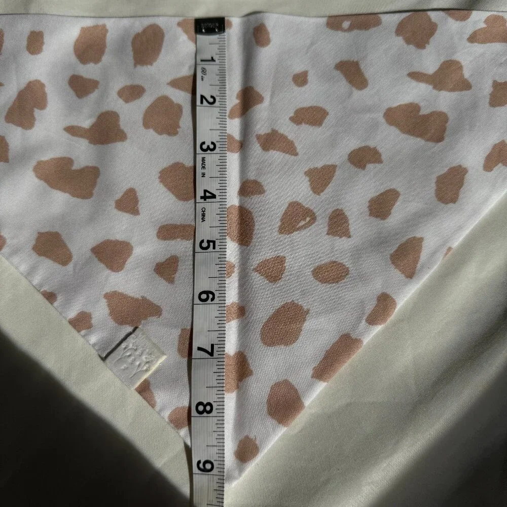 NWT Blush & Fluff Strawberry Cow Print Dog Bandana, White and Pink, Size M